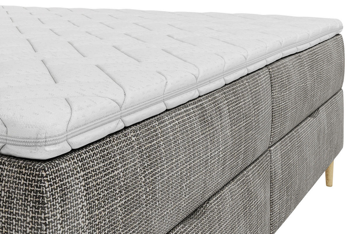 BOXBETT 180/200 cm  in Grau  - Buchefarben/Grau, MODERN, Holz/Holzwerkstoff (180/200cm) - MID.YOU