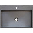 WASCHBECKEN 62/13/42 cm  - Schwarz, Basics, Stein (62/13/42cm) - Linea Natura