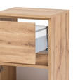 UNTERSCHRANK 40/79/35 cm - Eiche Wotan/Silberfarben, Natur, Holzwerkstoff/Kunststoff (40/79/35cm) - Xora