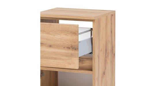 UNTERSCHRANK 40/79/35 cm - Eiche Wotan/Silberfarben, Natur, Holzwerkstoff/Kunststoff (40/79/35cm) - Xora