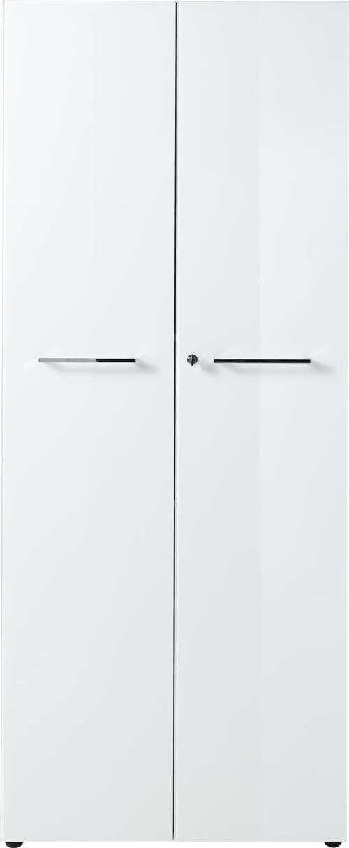 AKTENSCHRANK Weiß  - Weiß, MODERN, Glas/Holzwerkstoff (80/196/37cm) - Novel