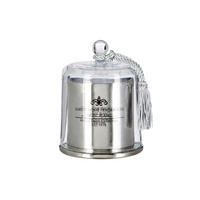 DUFTKERZE  - Transparent/Silberfarben, Basics, Glas/Naturmaterialien (14/14/18cm) - X-Mas