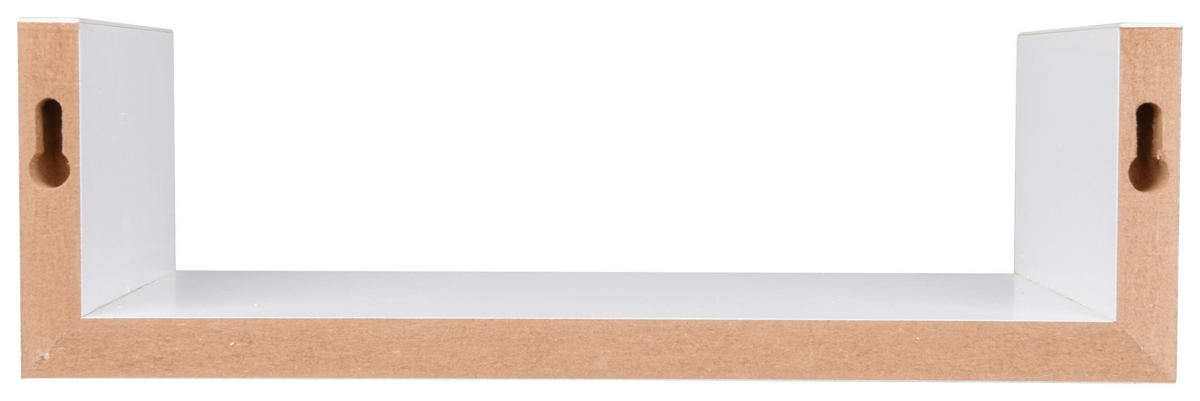 WANDREGALSET 3-teilig Weiß  - Weiß, MODERN, Holzwerkstoff (42,5/10/9,8cm)