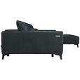ECKSOFA  in Chenille Dunkelgrau  279/222 cm  - Dunkelgrau/Schwarz, KONVENTIONELL, Kunststoff/Textil (279/222cm) - Hom`in