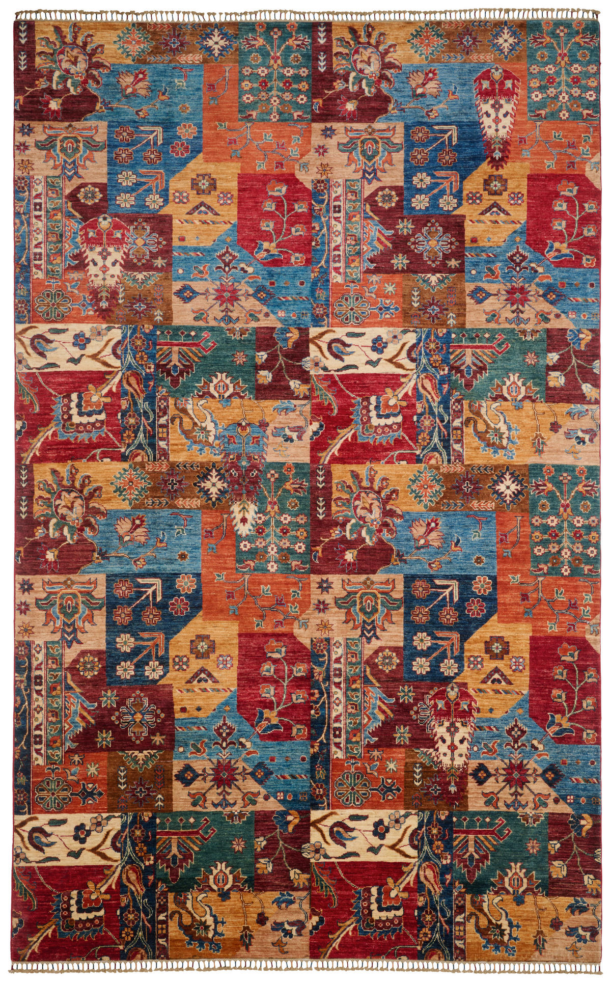 ORIENTTEPPICH 70/140 cm Ersari Patchwork Multicolor  - Multicolor, LIFESTYLE, Textil (70/140cm) - Cazaris