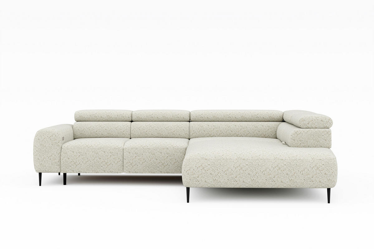 SOFFA i textil ecru  - svart/ecru, Design, metall/textil (304/77/108cm) - Stylife