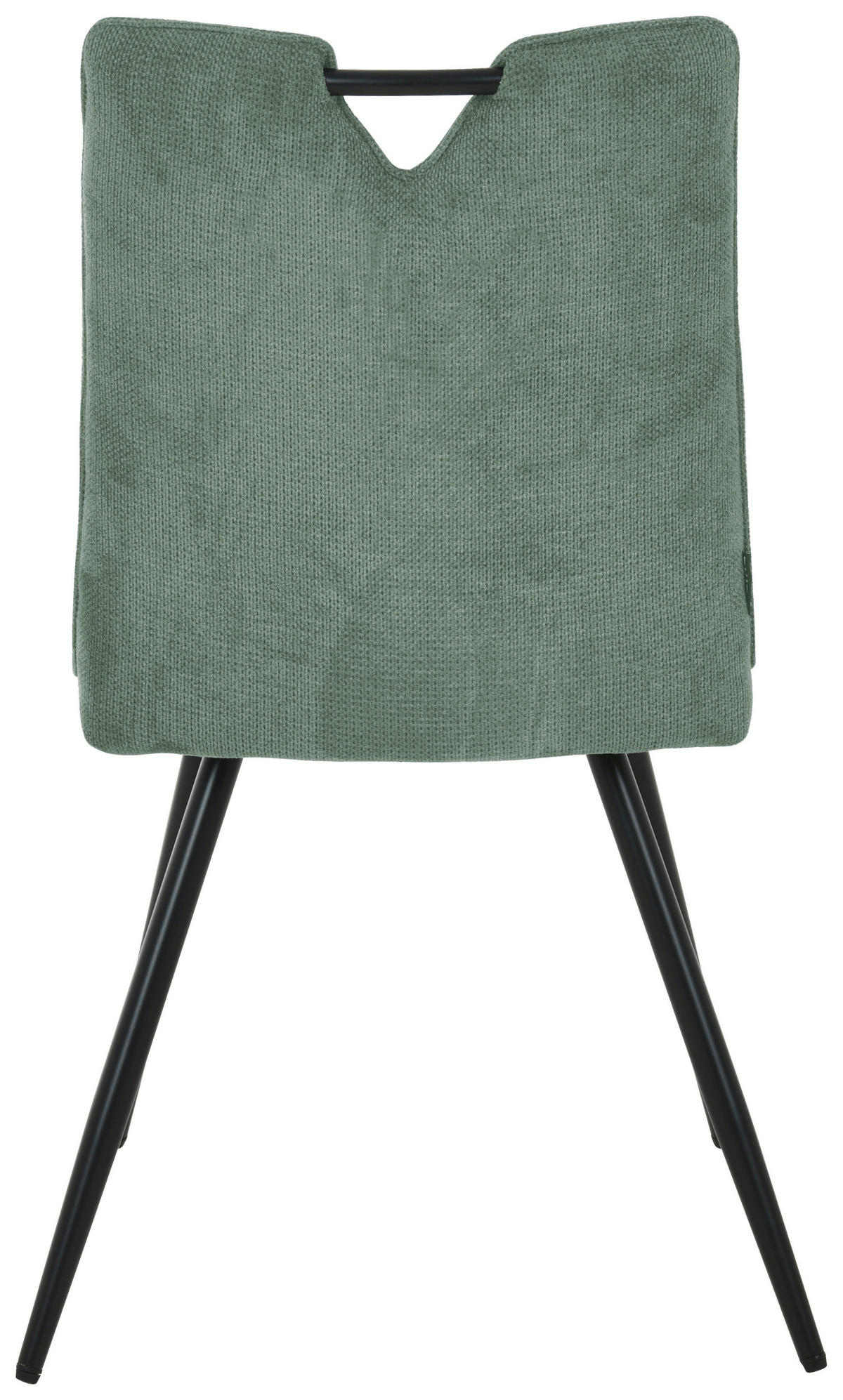 STUHL  in Eisen Webstoff  - Schwarz/Grün, Modern, Textil/Metall (47/87/60cm) - Boxxx