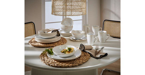 KOMBISERVICE Creme, Beige GLOSSY 20-teilig 4 Personen  - Beige/Creme, Trend, Keramik - Novel