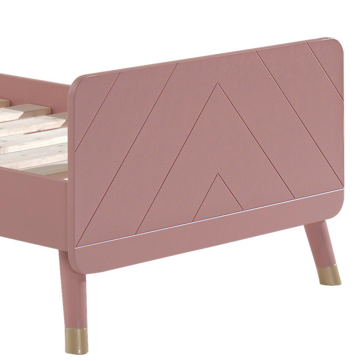 BETT 90/200 cm  in Rosa  - Rosa, KONVENTIONELL, Holzwerkstoff (90/200cm) - MID.YOU