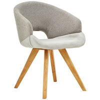 ARMLEHNSTUHL  in Webstoff, Flachgewebe  - Eichefarben/Grau, Design, Holz/Textil (58/83/59cm) - Linea Natura