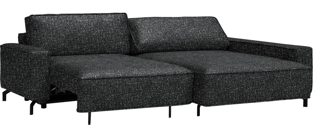 ECKSOFA  in Mikrofaser Anthrazit  246/164 cm  - Anthrazit/Schwarz, Design, Textil (246/164cm) - Sedda