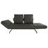SCHLAFSOFA Lederlook Dunkelgrau - Chromfarben/Dunkelgrau, Design, Textil/Metall (210/68/90cm) - Innovation