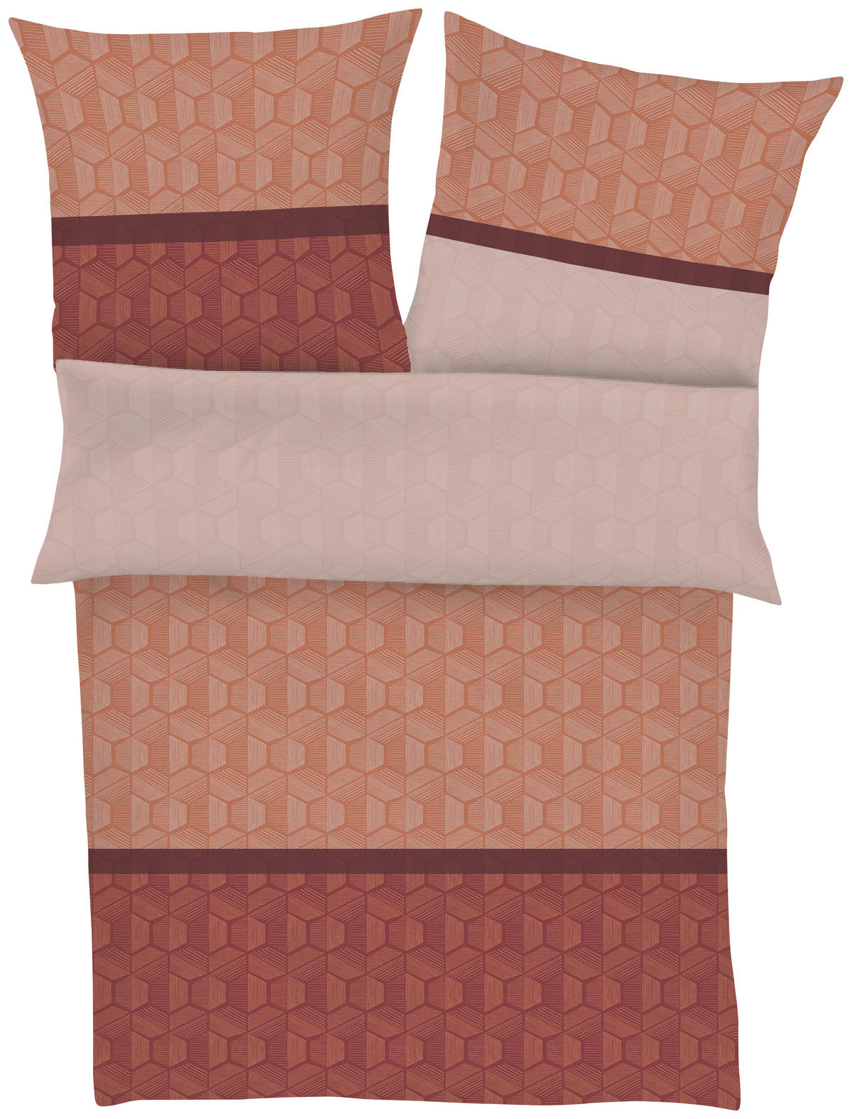 BETTWÄSCHE 5115 Satin Satin 140/200 cm  - Rot/Terracotta, KONVENTIONELL, Textil (140/200cm) - LOOKS by W.Joop