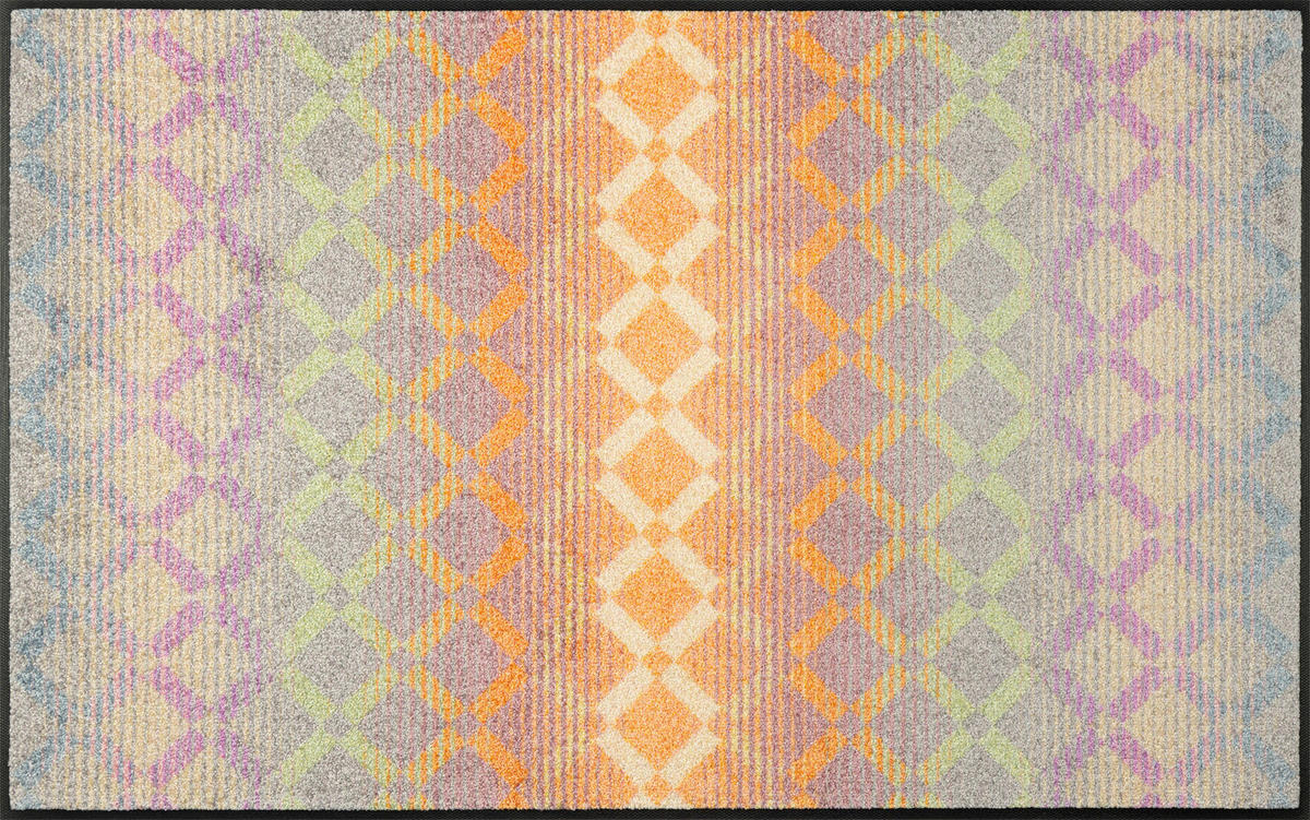FUßMATTE 75/120 cm Diamond Melody  - Multicolor, Trend, Kunststoff/Textil (75/120cm) - wash+dry
