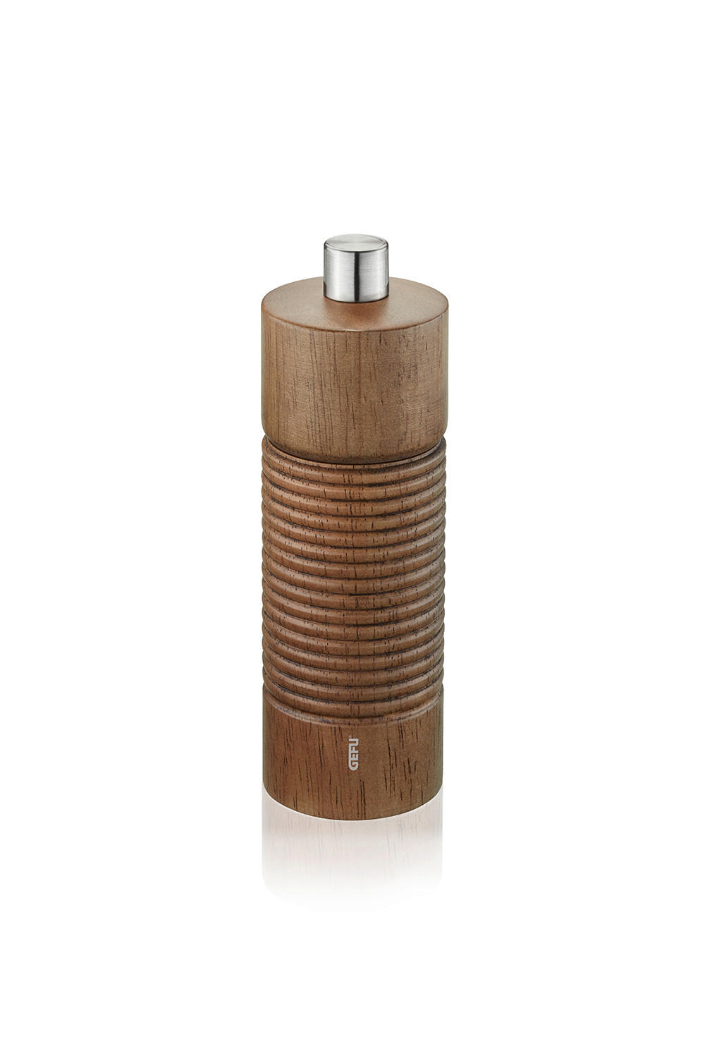 SALZ- ODER PFEFFERMÜHLE 4,5/14 cm   - Alufarben/Braun, Design, Holz/Keramik (4,5/14cm) - Gefu