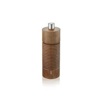 SALZ- ODER PFEFFERMÜHLE 4,5/14 cm   - Alufarben/Braun, Design, Holz/Keramik (4,5/14cm) - Gefu