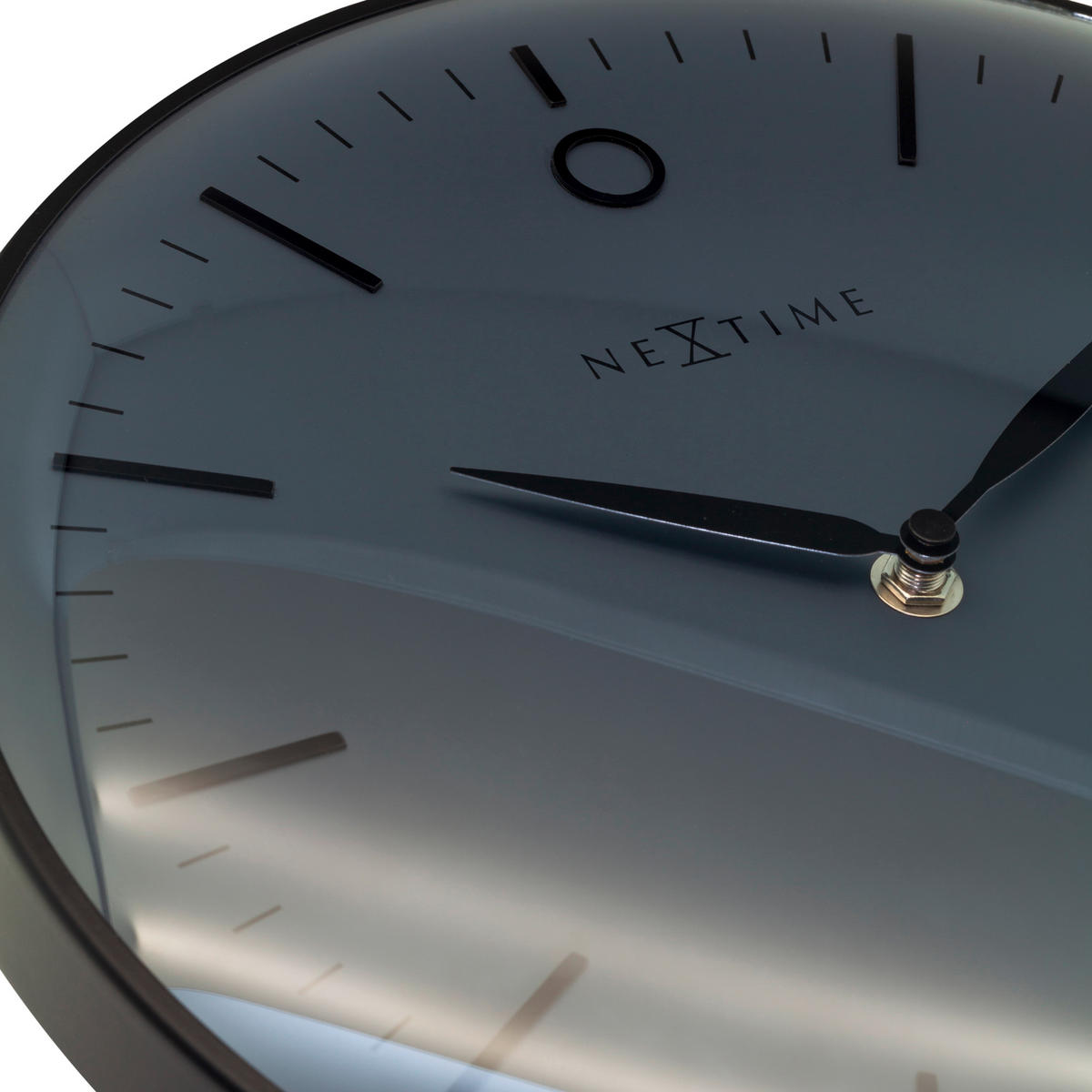 WANDUHR 30/30/4,3 cm   - Schwarz, Basics, Glas/Metall (30/30/4,3cm)