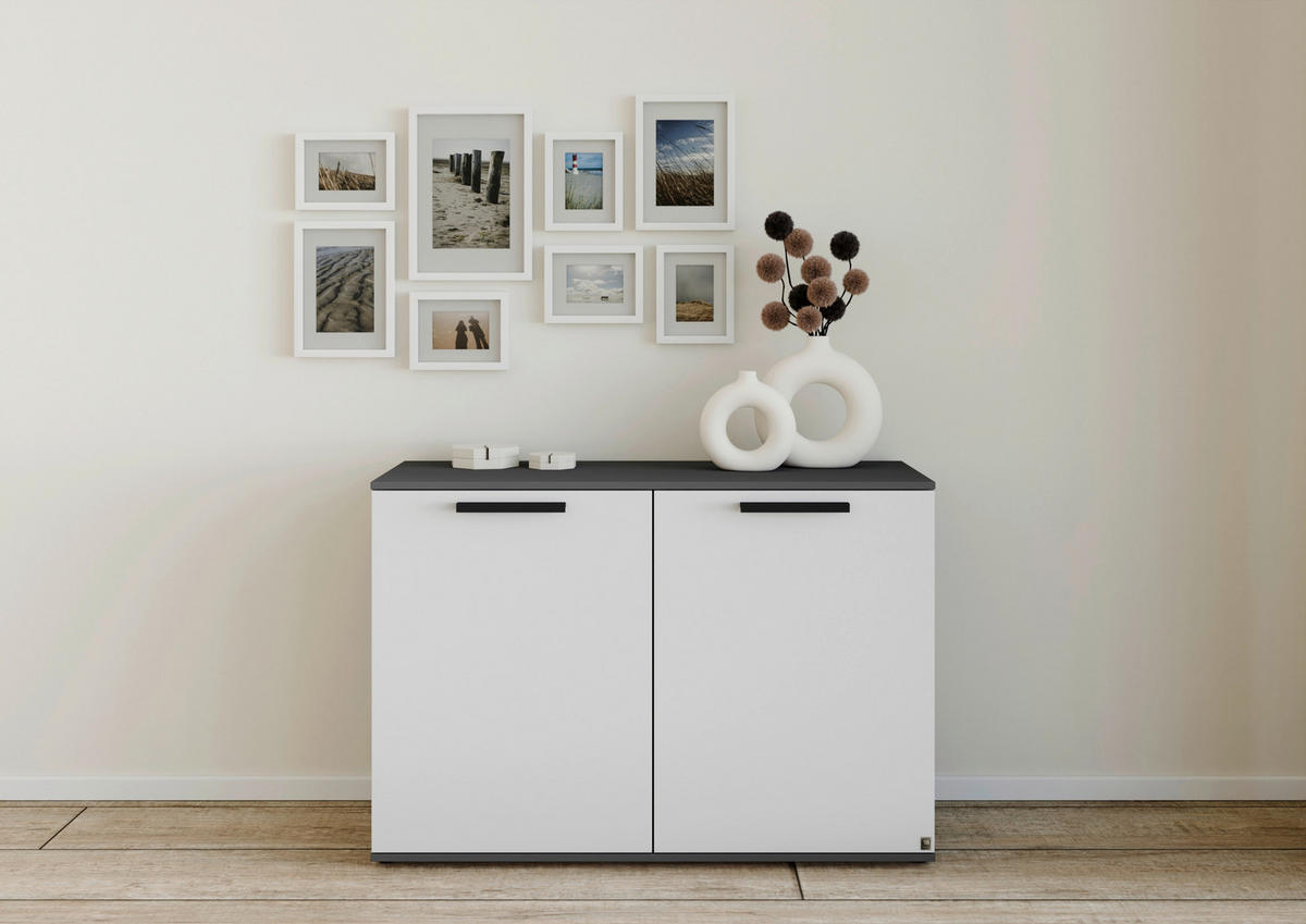 SIDEBOARD  120/82,5/46 cm  - Dunkelgrau/Anthrazit, Design, Holzwerkstoff/Kunststoff (120/82,5/46cm) - Musterring