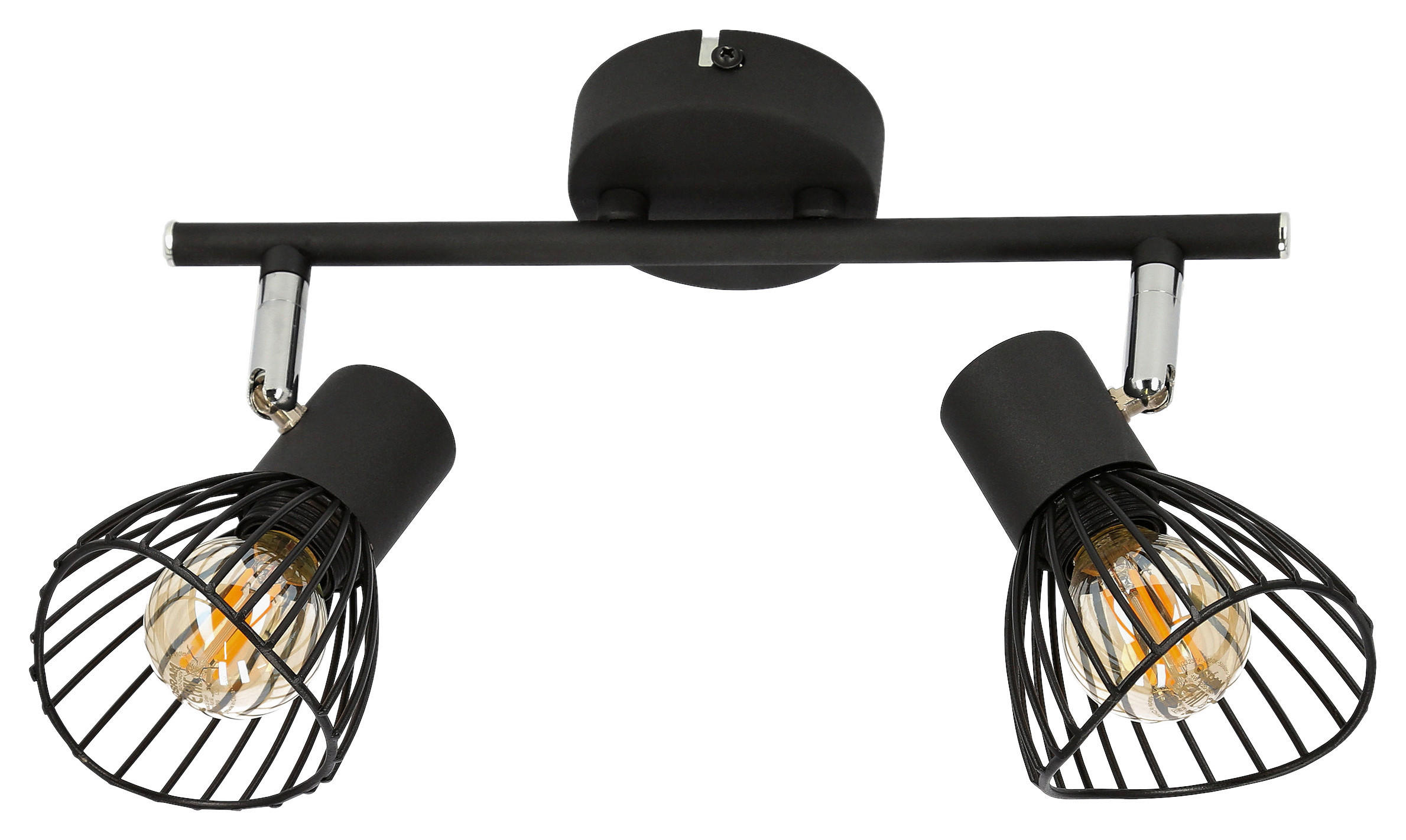 DECKENSTRAHLER 8/39/15 cm   - Schwarz, Basics, Metall (8/39/15cm)