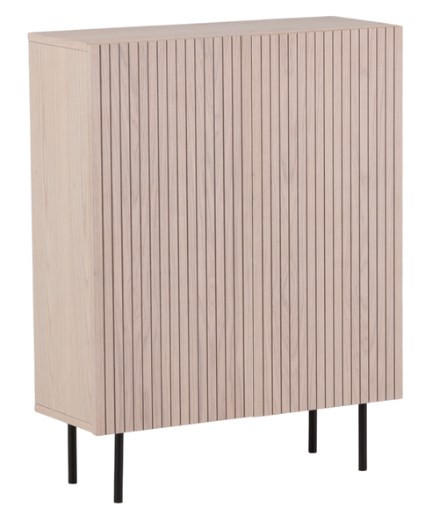 HÖG BYRÅ i 80/103/30 cm - vit/svart, Design, metall/trämaterial (80/103/30cm) - Livetastic