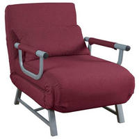 SCHLAFSESSEL in Flachgewebe Rot  - Rot/Grau, Modern, Textil/Metall (64/95/78cm) - MID.YOU