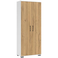 AKTENSCHRANK Weiß, Eichefarben  - Eichefarben/Weiß, MODERN, Holzwerkstoff (80/200/40cm) - Germania