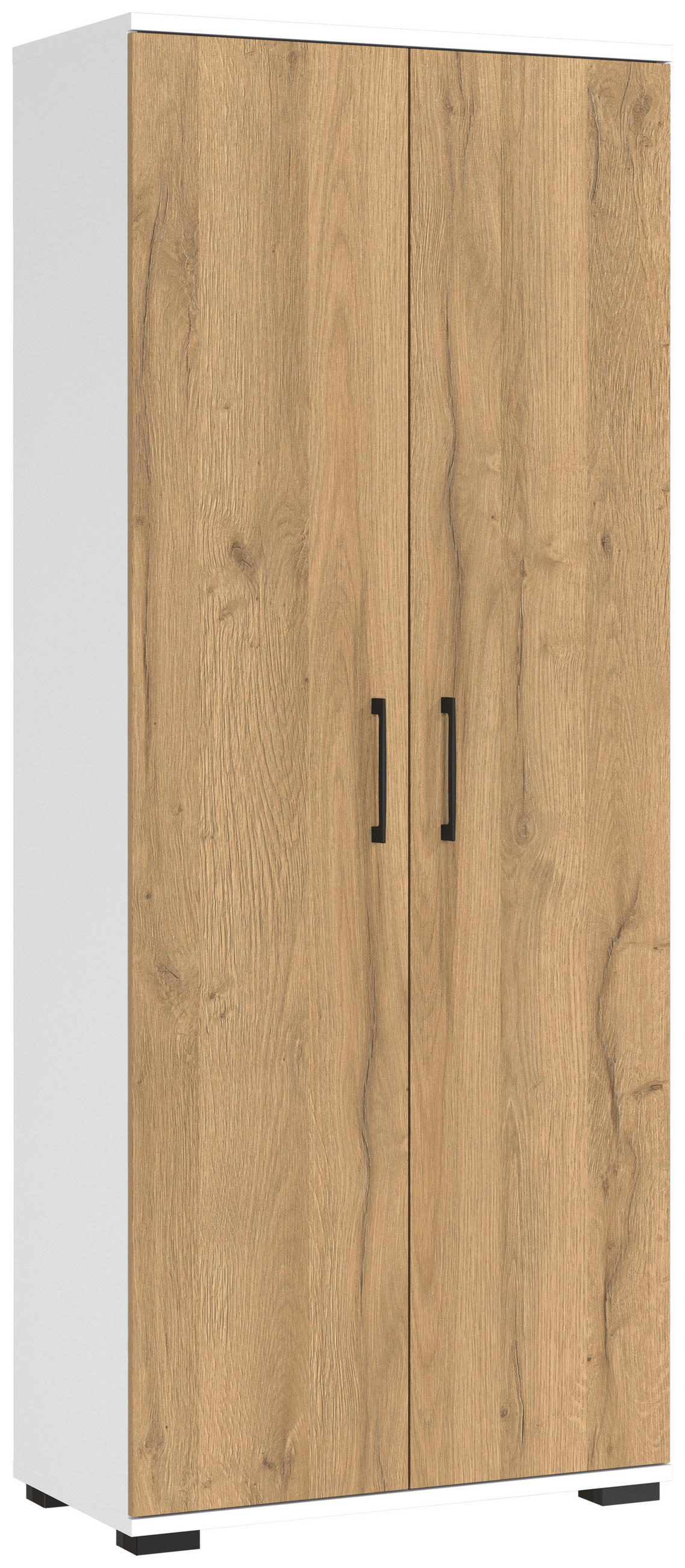 AKTENSCHRANK Weiß, Eichefarben  - Eichefarben/Weiß, MODERN, Holzwerkstoff (80/200/40cm) - Germania