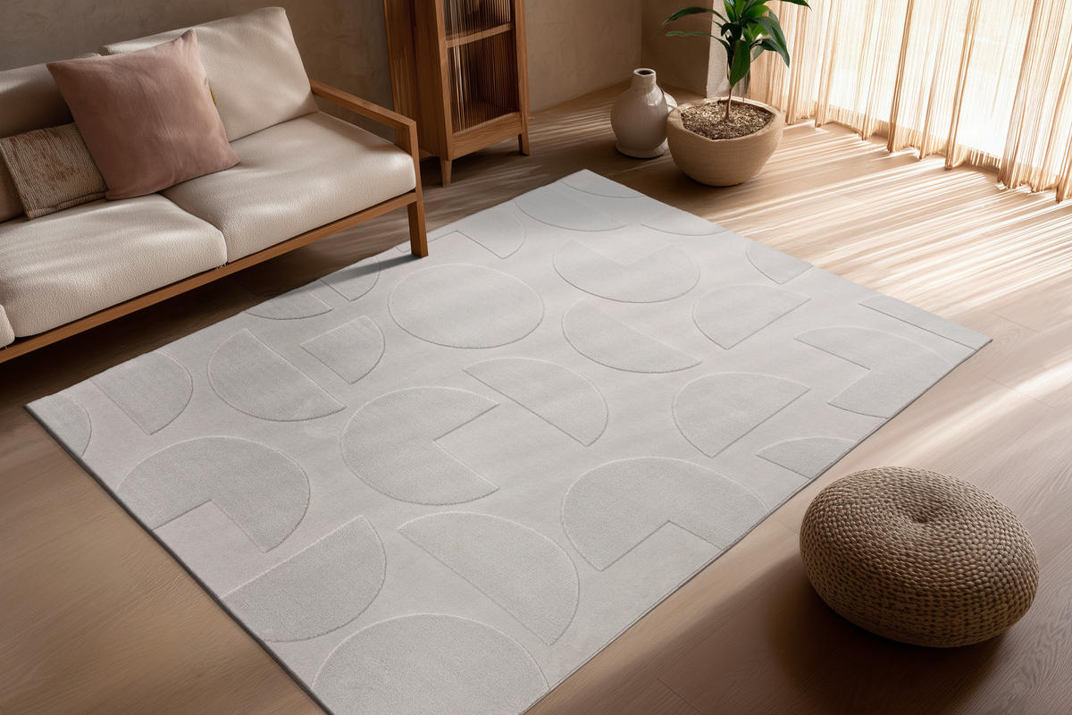 WEBTEPPICH 120/170 cm  - Silberfarben, Basics, Textil (120/170cm)
