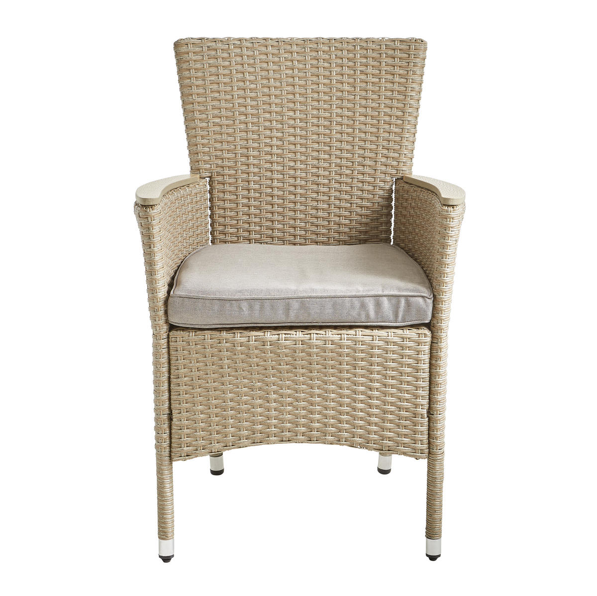 GARTENTISCHGRUPPE beschichtet Stahl  - Braun, MODERN, Kunststoff/Textil - Ambia Garden