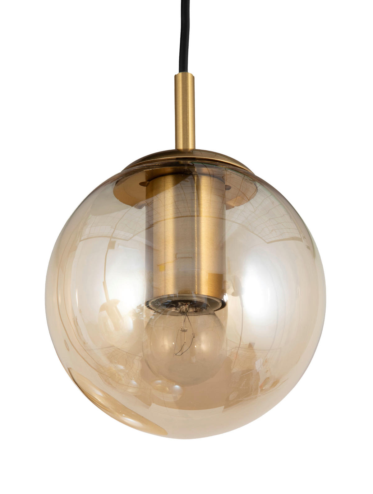HÄNGELEUCHTE 62/135 cm  - Bernsteinfarben, Trend, Glas/Metall (62/135cm) - Novel