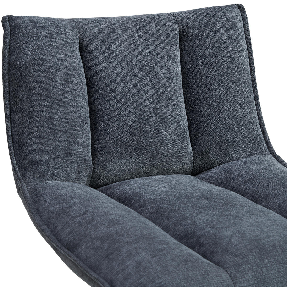 BARHOCKER Metall, Textil Grau, Schwarz  - Schwarz/Grau, Modern, Textil/Metall (46/87-108/52cm) - MID.YOU