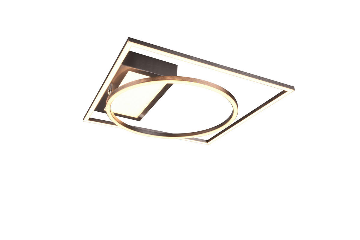 PLAFONIERĂ CU LED - culoare nichel, Design, metal (64,5/9,0/86,5cm)