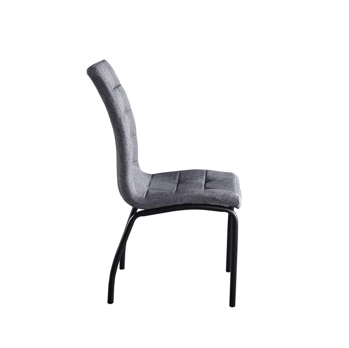 STUHL-SET 2 Stück  in  - Hellgrau/Schwarz, Design, Textil/Metall (42/103/58,5cm) - Livetastic
