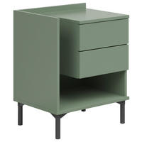 NACHTKÄSTCHEN 50/62/38 cm  in Salbeigrün  - Salbeigrün/Graphitfarben, Design, Holzwerkstoff/Kunststoff (50/62/38cm) - Lomoco