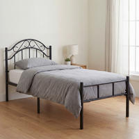 METALLBETT 90/200 cm  in Schwarz  - Schwarz, Basics, Metall (90/200cm) - Boxxx