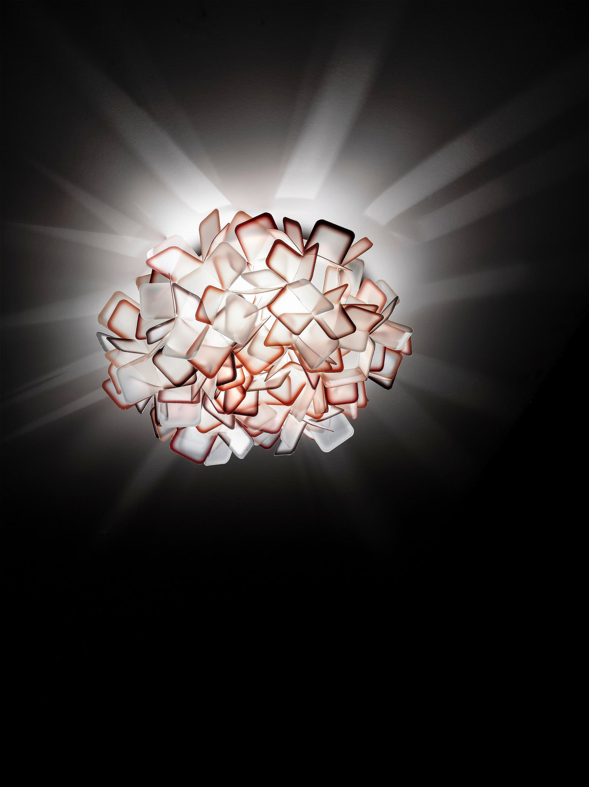 DECKENLEUCHTE CLIZIA 53/20 cm   - Hellbraun/Rotbraun, Design, Kunststoff (53/20cm) - Slamp