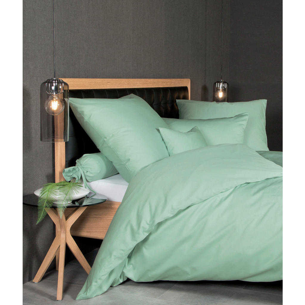 Thumbnail - Janine Nackenrollenbezug Giacomo, Jadegrün, Textil, Uni, 15x40 cm, Textiles Vertrauen - Oeko-Tex®, bügelfrei, hochwertig...