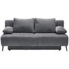 SCHLAFSOFA in Webstoff Grau  - Schwarz/Grau, MODERN, Textil/Metall (200/90/100cm) - Ti'me