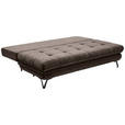 SCHLAFSOFA in Samt Braun  - Schwarz/Braun, Design, Textil/Metall (205/79-96/85cm) - Novel