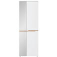 GARDEROBENSCHRANK Memphis  in 65/192/38 cm  - Schwarz/Weiß, Design, Glas/Holzwerkstoff (65/192/38cm) - Voleo