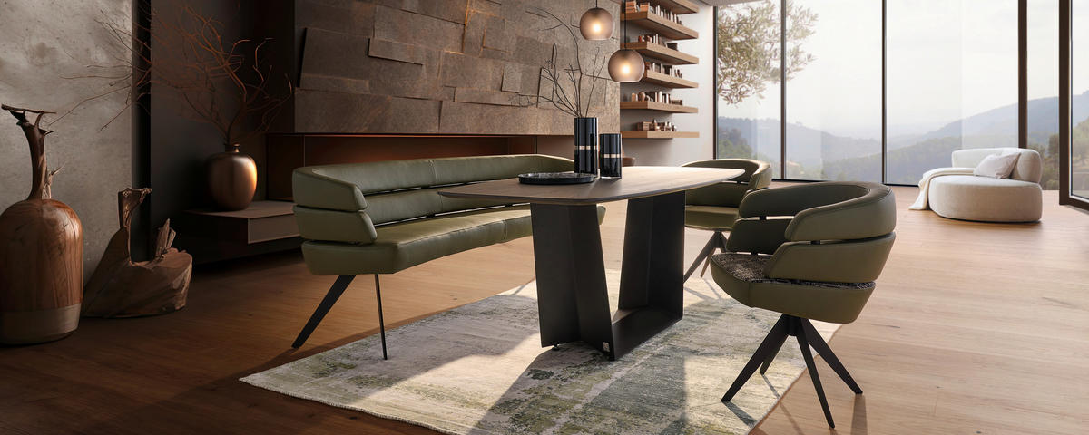 ESSTISCH in Holz, Metall 200/95/75 cm  - Wildeiche/Schwarz, Design, Holz/Metall (200/95/75cm) - Joop!