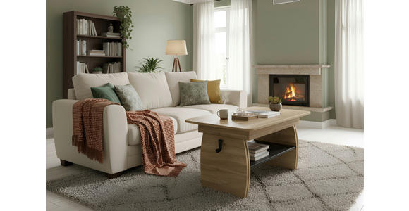 COUCHTISCH 95-125/60/51,5-61,5 cm rechteckig Eichefarben  - Eichefarben, KONVENTIONELL, Holzwerkstoff (95-125/60/51,5-61,5cm) - Xora