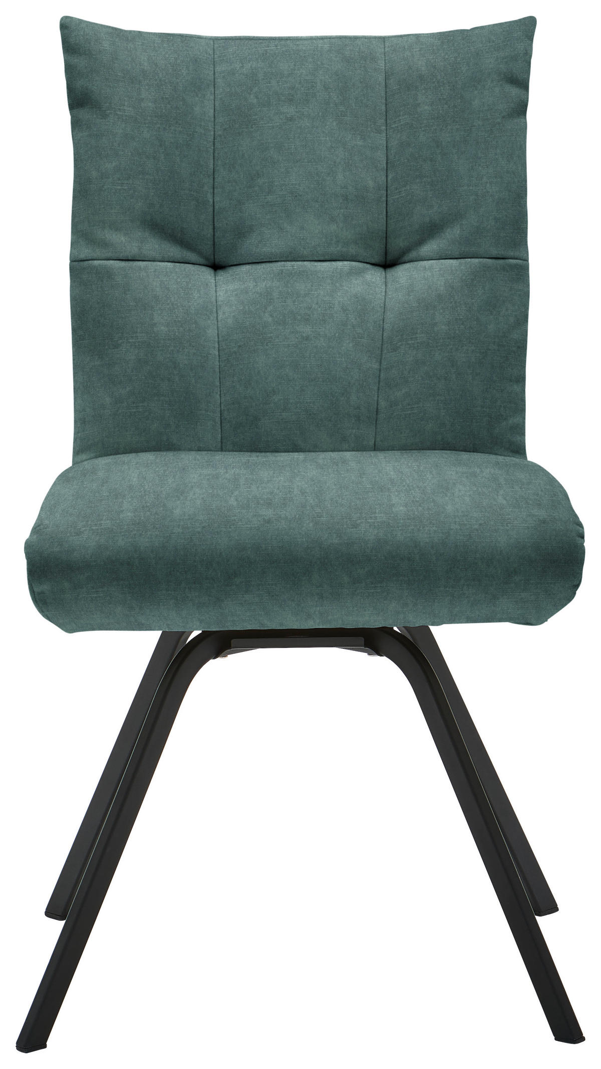 STUHL Velours  - Opal/Schwarz, Design, Textil/Metall (50/84/68cm) - Welnova