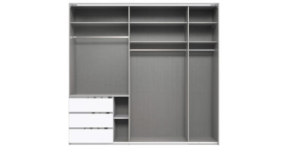 SCHWEBETÜRENSCHRANK in Sahara - Schwarz/Sahara, KONVENTIONELL, Holzwerkstoff/Metall (250/236/65cm) - Hom`in