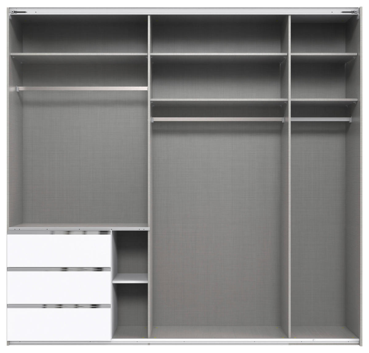 SCHWEBETÜRENSCHRANK in Sahara  - Schwarz/Sahara, Konventionell, Holzwerkstoff/Metall (250/236/65cm) - Hom`in