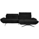 ECKSOFA  in Teddystoff Schwarz  280/170-195 cm  - Schwarz, Design, Textil/Metall (280/170-195cm) - Dieter Knoll
