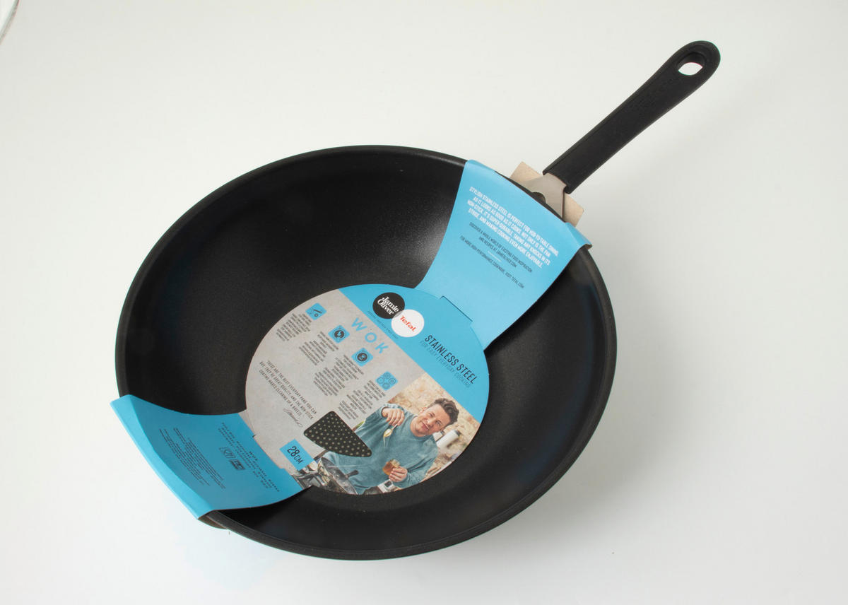 WOK 28 cm  - silver/svart, Basics, metall (28cm) - Tefal