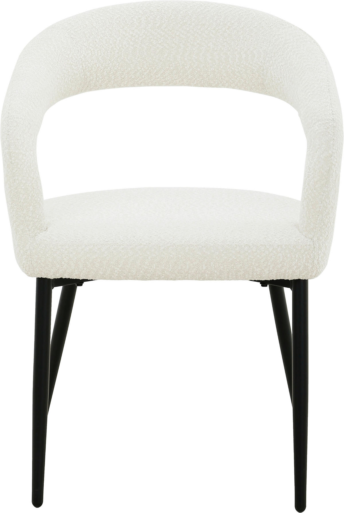 ARMLEHNSTUHL  in Eisen Chenille  - Schwarz/Weiß, MODERN, Textil/Metall (59/79,5/60cm) - MID.YOU