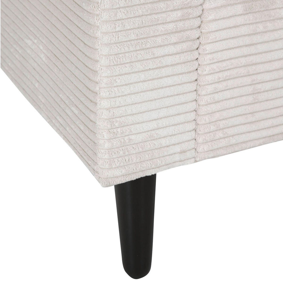 ECKSOFA Beige Cord  - Beige/Schwarz, KONVENTIONELL, Holz/Textil (218/150cm) - Boxxx