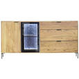 SIDEBOARD 175/85/40 cm  - Schwarz/Akaziefarben, LIFESTYLE, Glas/Holz (175/85/40cm) - Landscape